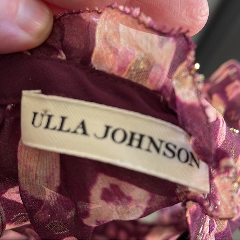 Ulla Johnson Sandrine Blouse - Maroon, Cream, Metallic Gold - Picture 7 of 7